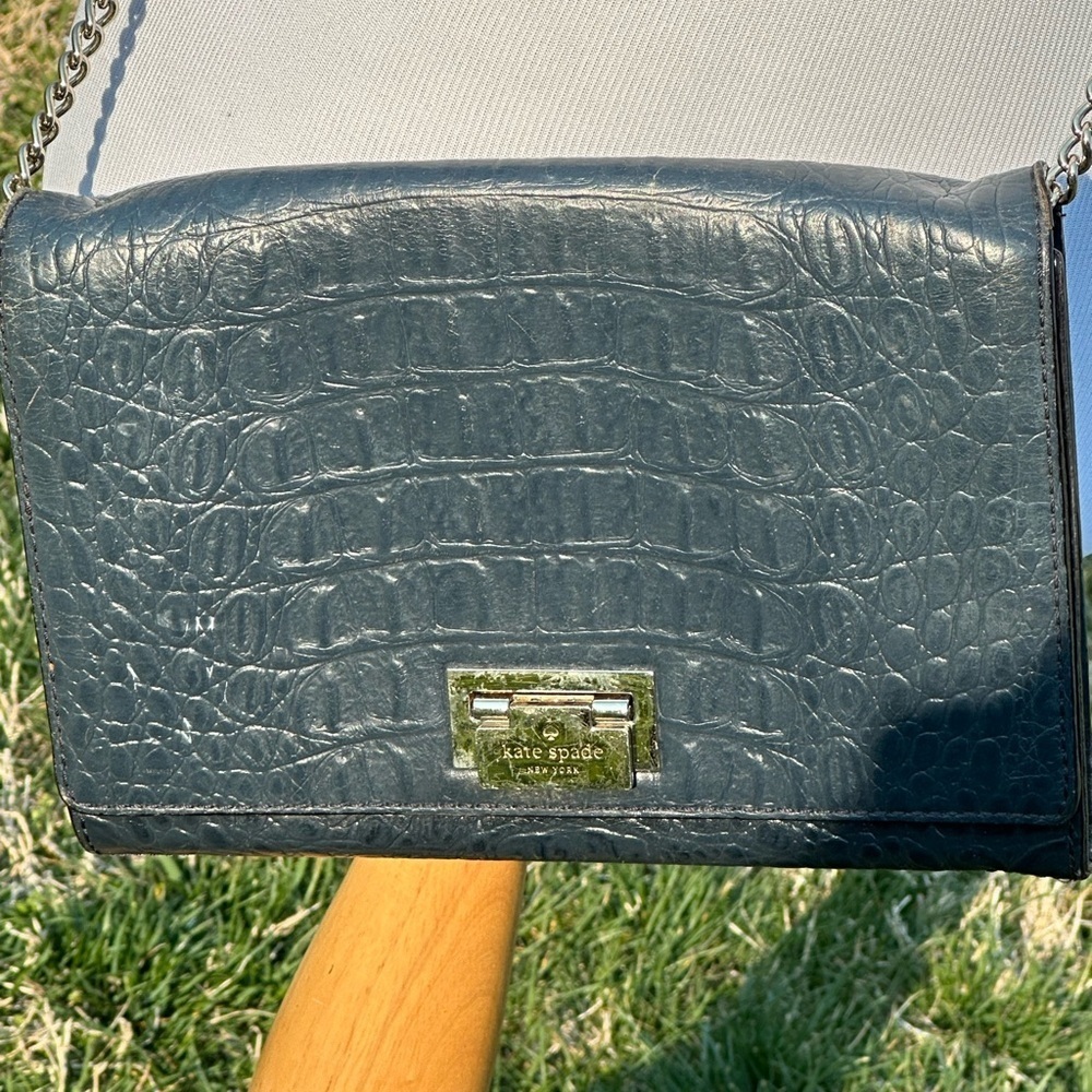 Kate Spade Black Crossbody Bag with Textured Leather